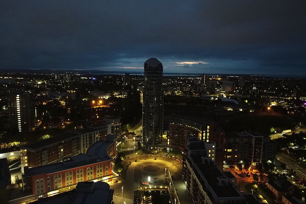 Gunwharf Quays, Portsmouth, before dawn