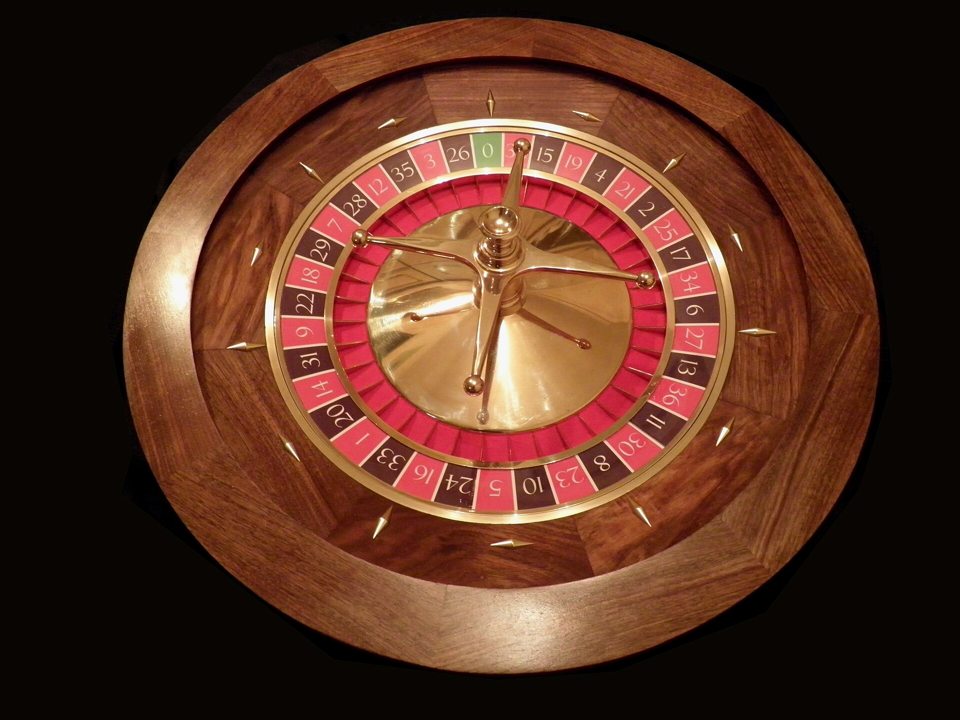 A roulette wheel